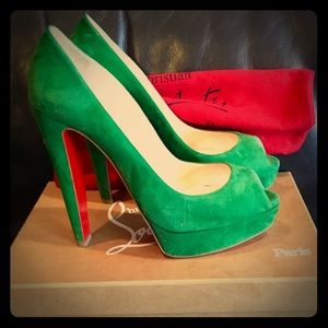 💯AUTHENTIC CHRISTIAN LOUBOUTIN Suede 140 Pumps